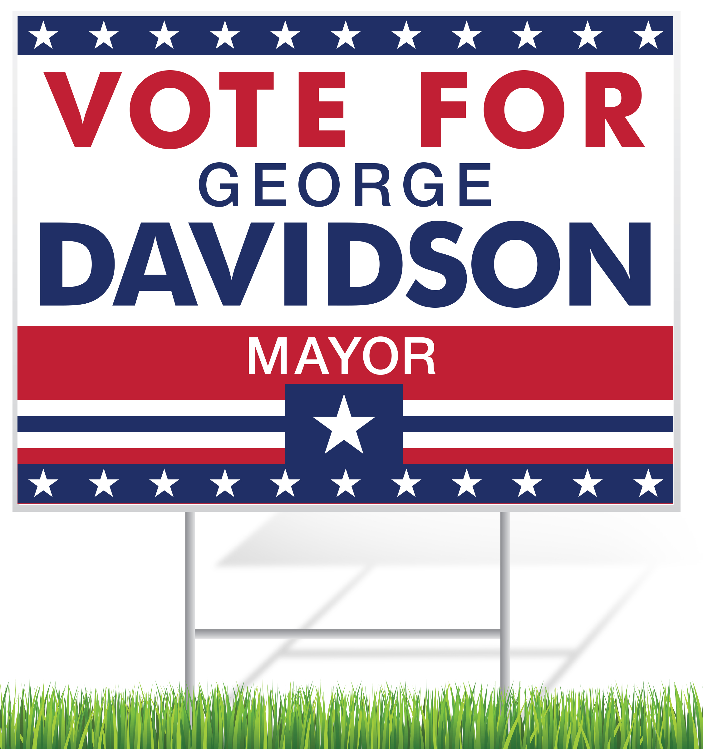 Mayor Election Lawn Sign Example | LawnSigns.com